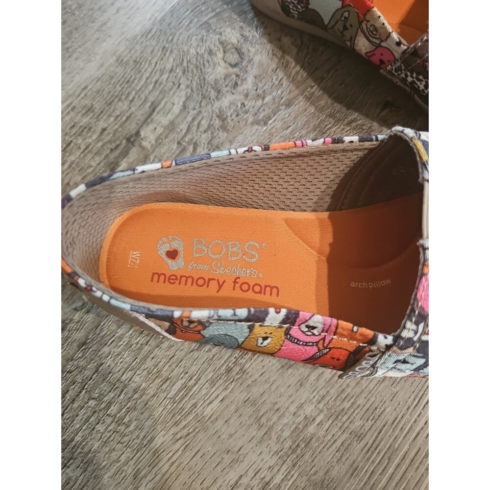SKECHERS BOBS PLUSH DOG WAG PARTY FLATS SZ 7.5 - Picture 2 of 7